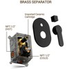 YAWWALK Ceiling Mount 10 and 6 in. Dual Round Shower Head and Handheld Shower Head - 4 of 4