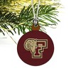 Fordham University Primary Logo Mini Small Tiny Wood Christmas Tree Holiday Ornament - 3 of 4