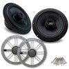 BLUAVE M9.0CX3-S 9" Marine Coaxial Speakers With MG90 Marine Grills In Silver - image 2 of 4