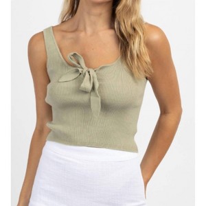 Women's BOW BLISS KNIT RIBBED TANK - PROMESA - 1 of 4