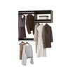Closet System, Wide Wardrobe Organizer with Tower and Drawers, Wood, Wall Mounted, Bedroom - 2 of 4