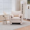 ModernLuxe Chenille Fabric Accent Chair, Upholstered Armchair with Pillows and Side Pocket for Living Room, Bedroom or Office - 2 of 4