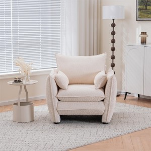 NicBex Rounded Corner/Sharp-Angle Chair Modern Accent Chair, Stylish Comfy Sofa Chair Single Seat for Many Scenarios - 1 of 4