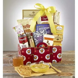 GreatFoods Get Well Gift Basket with Campbell;s Chicken Noodle Soup and Lemon Tea