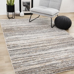 Rug Branch Contemporary Stripes Grey Indoor Area Rug - 1 of 4