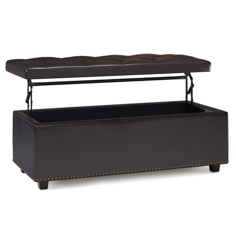 Lift top store storage ottoman