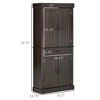 70.75" Freestanding Kitchen Pantry with 4 Doors, and 2 Large Cabinets, Tall Storage Cabinet with Wide Drawer for Kitchen Dining Room - 3 of 4