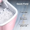 Igloo IGLICEB26HNPK 26-Pound Automatic Self-Cleaning Portable Countertop Ice Maker Machine With Handle, Pink - 3 of 4