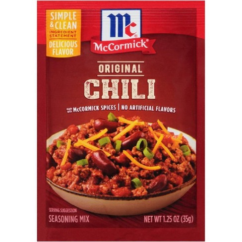 åbenbaring Skinnende hun er Mccormick Chili Seasoning Mix Original - 1.25oz : Target
