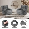 Lirago,Gray,Compact Swivel Rocker Recliner Chair for Adults -Black Metal Frame for Small Spaces - 4 of 4