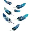 Girl's Design By Humans Blue Feathers By artado T-Shirt - 2 of 3