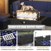 LayinSun 7 Pieces Outdoor Patio Furniture Set with 44" Fire Pit Table Rattan Sectional Sofa Conversation Sets - 4 of 4