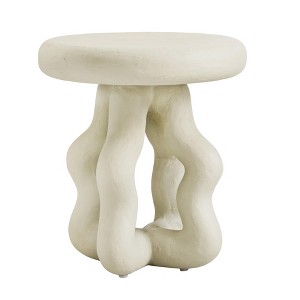 TOV Furniture Maddie Cream Textured Side Table - 1 of 4