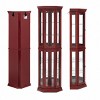 FURNIinspire Utility Storage Cabinets Corner Cabinet, Glass Display Shelf Bar Showcase For Living Room, Collections, Brown, 15.39"*15.39"*69.49" - 4 of 4