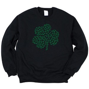 Simply Sage Market Women's Graphic Sweatshirt Leopard Shamrock St. Patrick's Day - 1 of 3