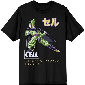 Dbz Cell Men's Black Crew Neck Tee - 1 of 2