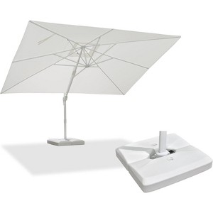 PURPLE LEAF  Patio Umbrella White Cantilever Offset Umbrella Rectangle Outdoor Umbrella with 360-degree Rotation - 1 of 4