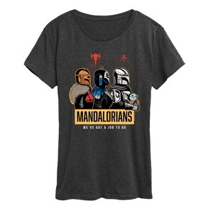 Women's - Star Wars - The Mandalorian Mando Space Short Sleeve Graphic T-Shirt - 1 of 4