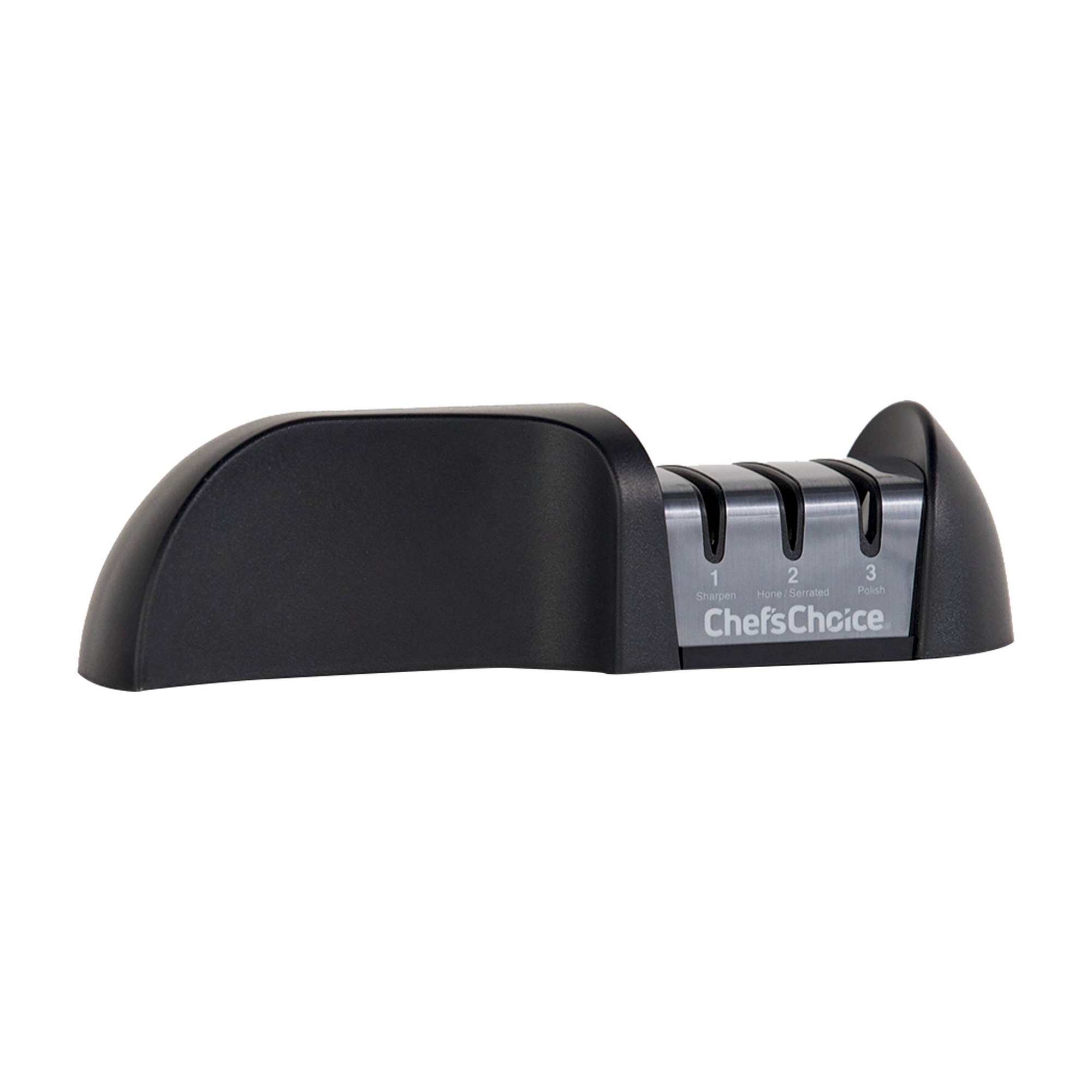 Chefs Choice G4360 Manual Sharpener: Kitchen Knife Sharpener, Hand Wash, Black, Metal, 1-Year Warranty