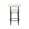 Meridian Furniture,Bordeaux Cream Vegan Leather Counter Stool, Set of 2 - 4 of 4