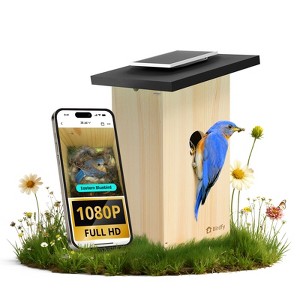 Birdfy Smart Bird House for Outside, Solar Powered, 1080P HD Live View, Bird House with Camera, Perfect Viewing of Bird Nesting and Hatching - 1 of 4