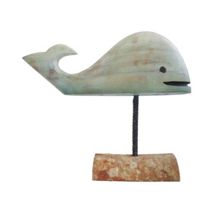 Beachcombers Whale Carved Wood Figure Figurine - 1 of 2