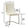 Sapphtopaz Dining Chairs Set of 2 Upholstered Armless Chair with Sturdy Base and Backrest Chairs for Kitchen, Dining Room, Living Room - 3 of 4