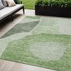 Olive Green And Fern Green Abstract Washable Indoor Outdoor Area Rug - 2 of 4