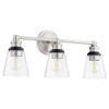 Quorum Lighting Dunbar 3-Light Satin Nickel Vanity with Glass Shades - 2 of 2