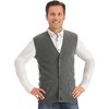Collections Etc Mens Button Frontsweater Vest - 3 of 4