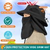 SUN CUBE Fishing Hat for Men with UV Sun Protection Wide Brim, Face Cover, Neck Flap - Hiking Safari Outdoor UPF50+ - 3 of 4