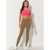 INSPIRE CHIC Women's Elastic Waistband Soft Gym Yoga Cotton Stirrup Pants Leggings - 2 of 4