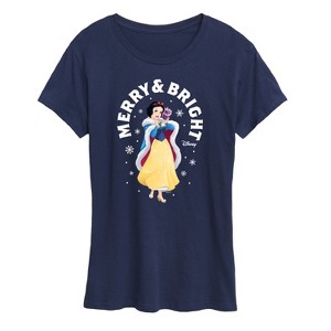 Women's - Disney - Merry And Bright Snow White Short Sleeve Graphic T-Shirt - 1 of 4