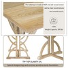 NicBex 6-Piece Retro Dining Table Set – Rectangular Dining Table with 4 Dining Chairs & Bench, Rustic Kitchen Table, Beige Upholstered Seating - 4 of 4