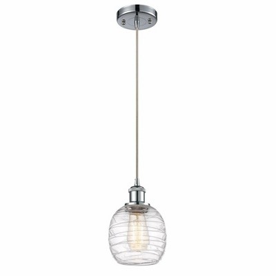 Belfast - 1 Light Cord Hung Mini Pendant In Industrial Style-9 Inches Tall and 6 Inches Wide