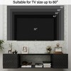 KIGFTSOD Floating TV Wall Mount Stand for 80 Inch TVs – Sturdy Wood Console, High Weight Capacity, Hidden Cable Management, Contemporary Style - 4 of 4
