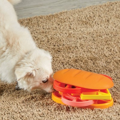 Brightkins Pupstrami Orange and Red Dog Treat Puzzle