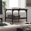vidaXL Printer Stand 2-Tier Smoked Oak 19.7"x15.7"x15" Engineered Wood - 3 of 4