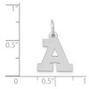 Black Bow Jewelry 14k White Gold, Amanda Collection, Small Block Style Initial A Pendant - 4 of 4