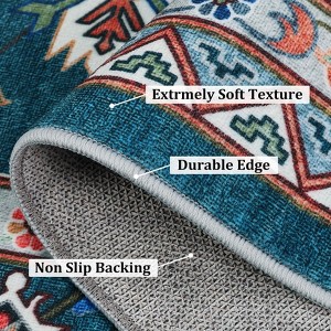 Modern Washable Area Rug for Living Room, Soft Floor Rug with Non Slip Backing, Low Pile Stain Resistant Indoor Carpet for Home Office - 1 of 4