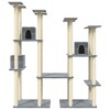vidaXL Cat Tree Light Grey Engineered wood, plush, sisal Large Durable - 4 of 4