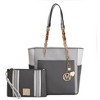 MKF Collection Rochelle Vegan Color Block Vegan Leather Women’s Tote Bag with Wristlet by Mia K - 2 of 4