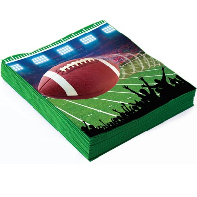 Birthday Express Football Party Beverage Napkins - 16 Pack