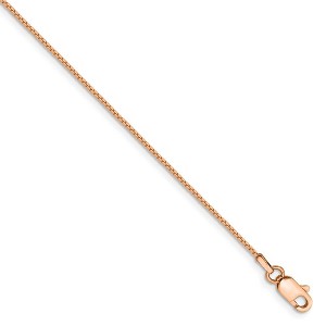 Black Bow Jewelry 0.84mm, 14k Rose Gold, Box Chain Bracelet, 7 Inch - 1 of 4