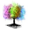 Junior's Design By Humans Abstract seasons tree By Akerly T-Shirt - 2 of 3
