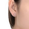 Guili Sterling Silver Colored Cubic Zirconia Round Halo Stud Earrings, a Radiant and Classic Jewelry Piece for a Versatile and Elegant Appeal - 2 of 4