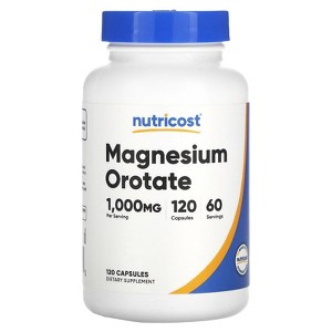 Nutricost Magnesium Orotate, 1,000 mg, 120 Capsules (500 mg per Capsule) - 1 of 2