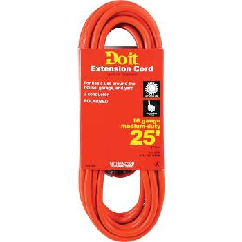 Do it Best Do it 25 Ft. 16/2 Polarized Outdoor Extension Cord OU-JTW-162-25-OR