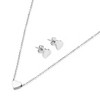ELYA Women's Polished Heart Shaped Necklace and Earrings Jewelry Set - 3 of 3