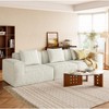 Dolonm 118"Modular Combination Sofa,Convertible Boneless Compression Sofa Bed,3 seats,for Living Room Bedroom, No Assembly Require - 4 of 4